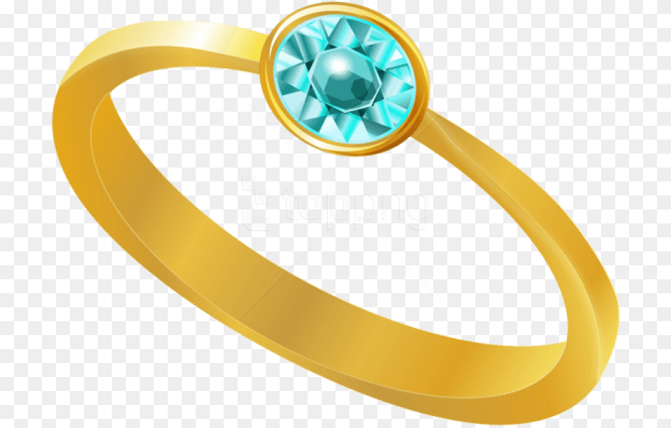 Download Golden Ring With Blue Diamond Clipart Ring Clip Art, Accessories, Jewelry, Gemstone Free Png