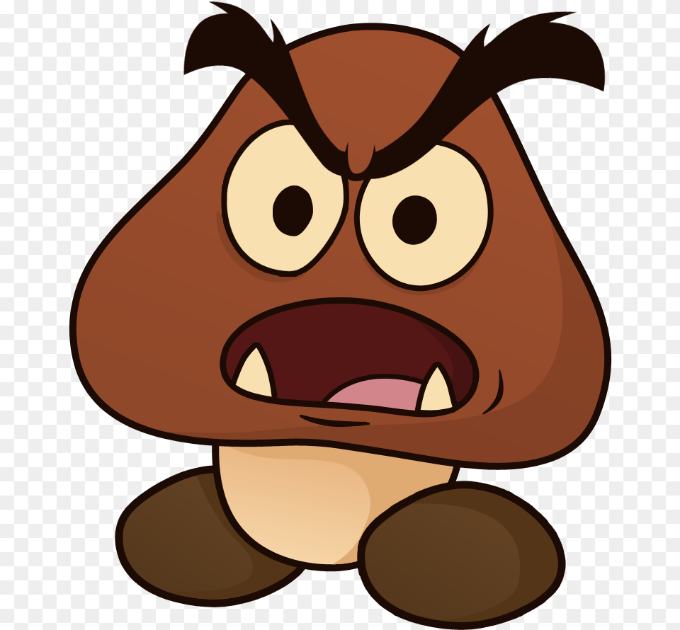 Download Goomba Design For My Videos Lonely Goomba, Body Part, Mouth, Person, Cartoon Free Transparent Png