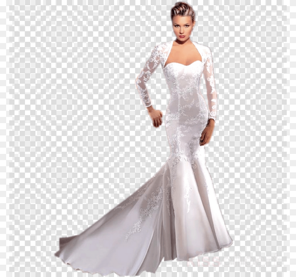 Download Gown Clipart Wedding Dress Bride Marriage Bride, Formal Wear, Wedding Gown, Clothing, Fashion Free Png