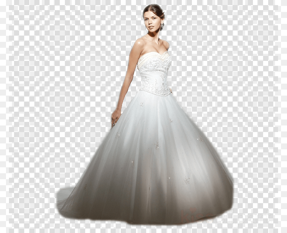 Download Gown Clipart Wedding Dress Evening Gown Cartoon Lips Background, Clothing, Fashion, Formal Wear, Wedding Gown Free Transparent Png