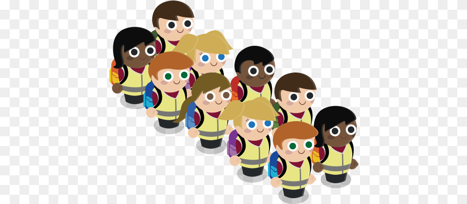 Download Gowsb For Schools People Walking Cartoon People Walking Cartoon, Person, Baby, Face, Head Free Png