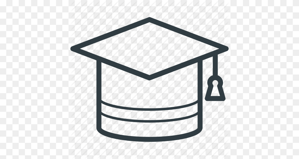 Graduation Hat Outline Icon Clipart Square Academic Cap, Gate Free Png Download