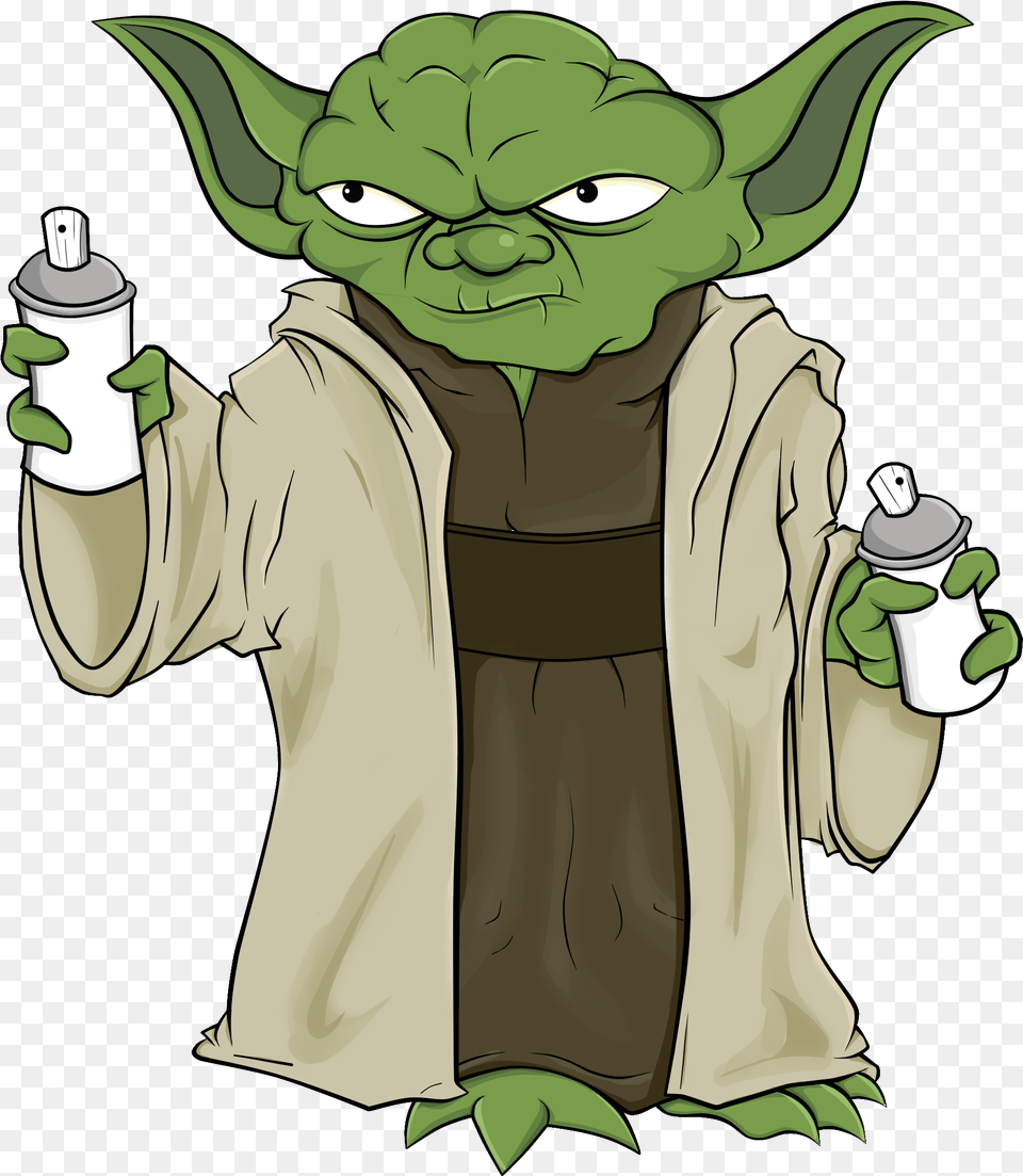 Download Graffiti Yoda Full Size Image Pngkit Star Wars Character Cartoon, Adult, Female, Person, Woman Free Png