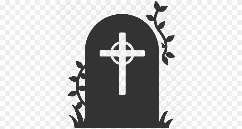 Download Graveyard Icon Clipart Headstone Cemetery Clip Art, Cross, Symbol, Tomb, Gravestone Png