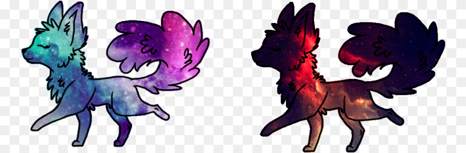Gray Wolf Horse Animal Galaxy Werewolf Cartoon Galaxy Werewolf, Purple, Baby, Person Free Png Download