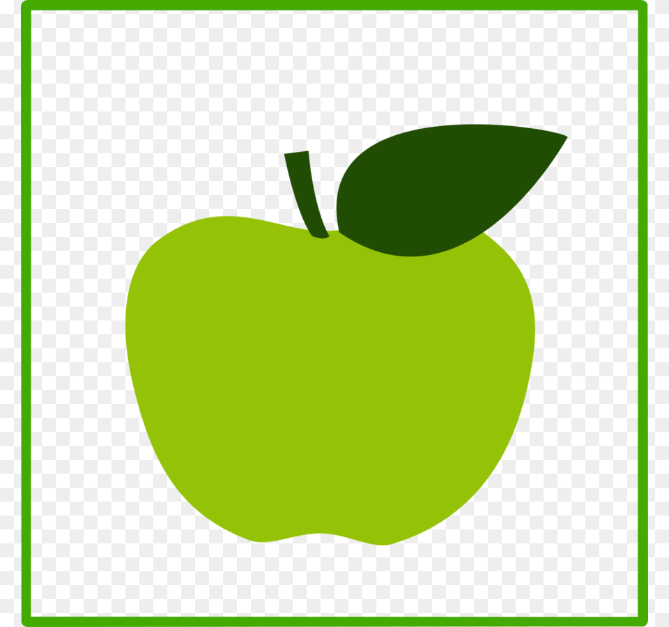 Download Green Apple Clipart Clip Art Apple Leaf Grass, Plant, Produce, Fruit, Food Png Image