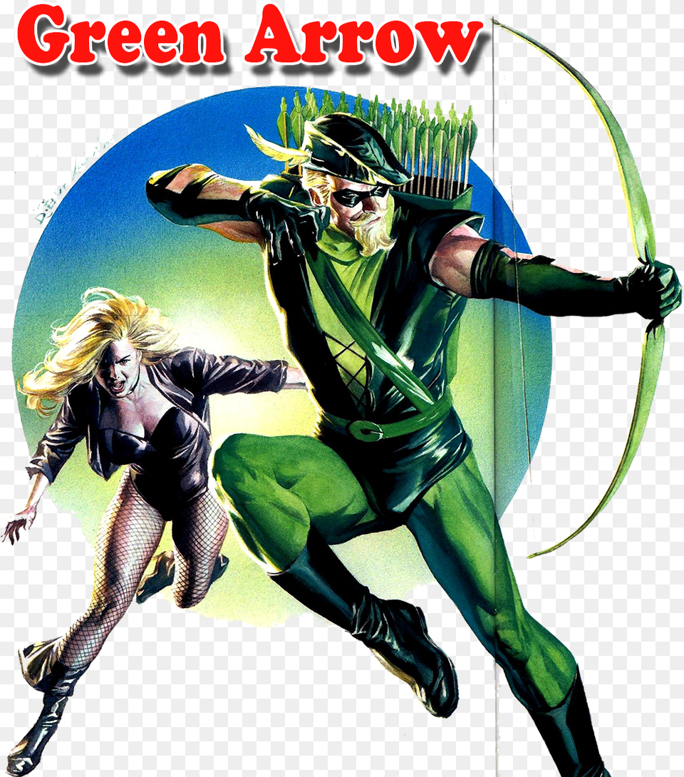 Download Green Arrow Image With No Green Arrow And Canary Black, Adult, Person, Female, Woman Free Png