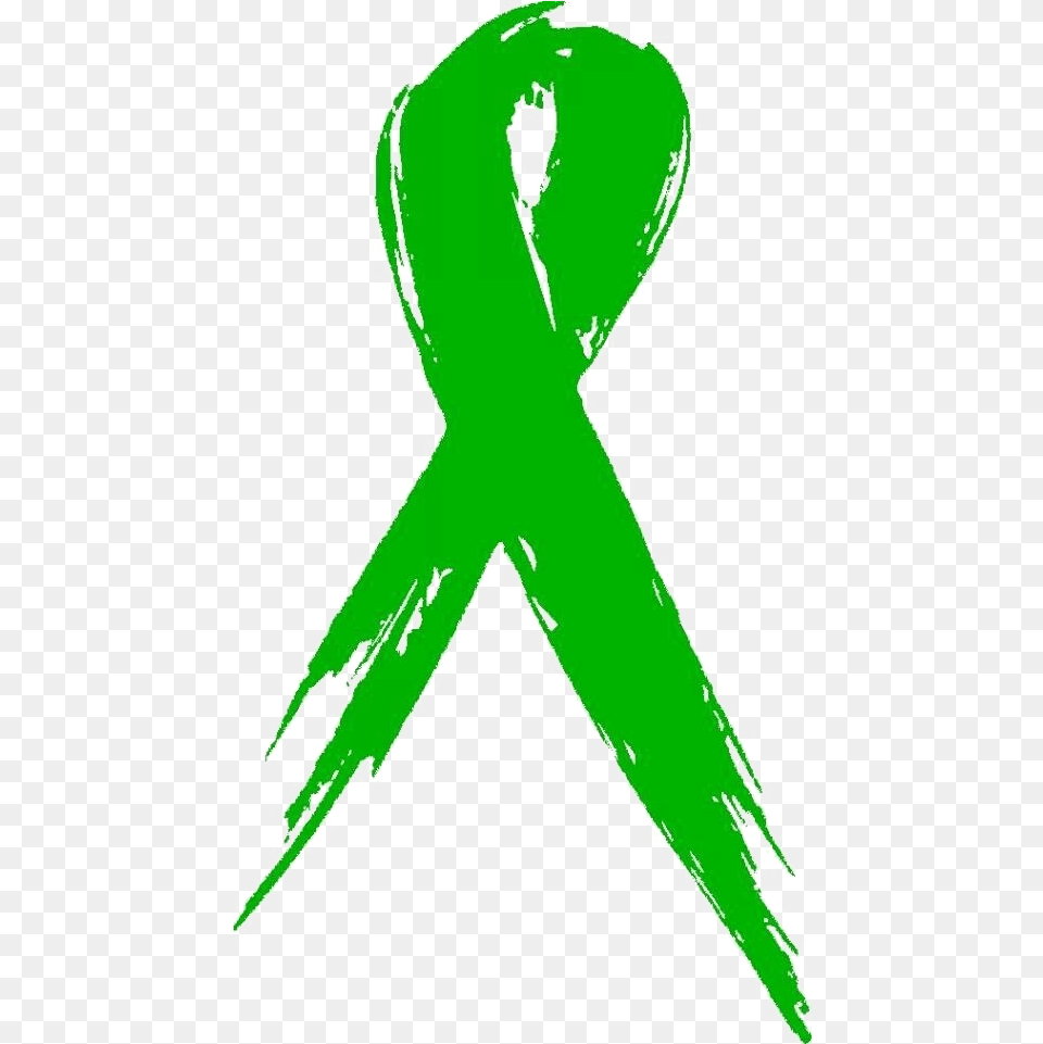 Download Green Ribbon File Dlpngcom Ribbon Mental Health Awareness Week, Person, Food, Produce, Cucumber Png