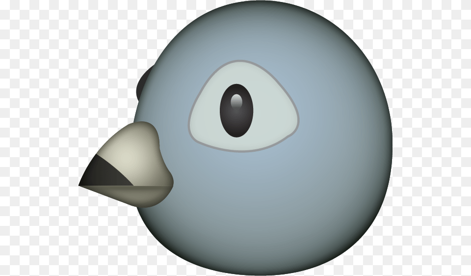 Download Grey Bird Emoji In Emoji Island, Animal, Beak, Sphere, Clothing Png Image