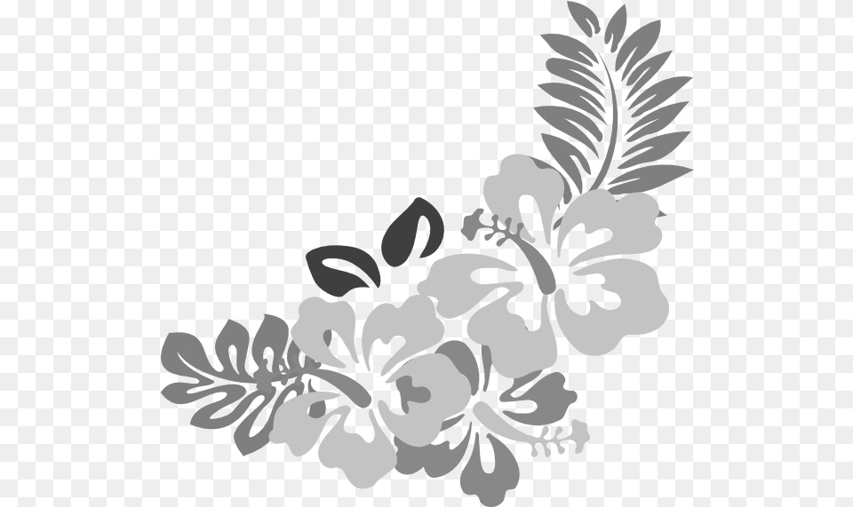 Grey Floral Border Tropical, Art, Floral Design, Flower, Graphics Free Png Download
