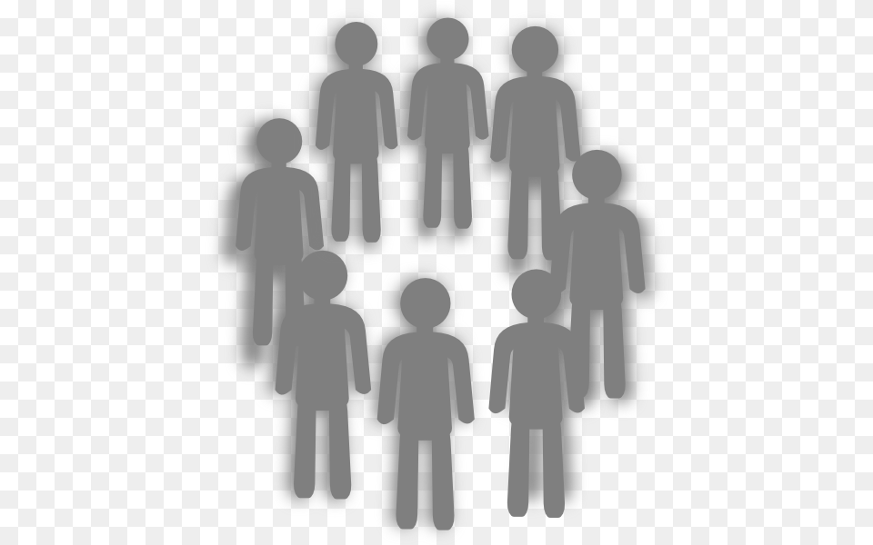 Download Grey Group Grey People Clipart Image With No Clipart Population, Silhouette, Body Part, Hand, Person Free Png