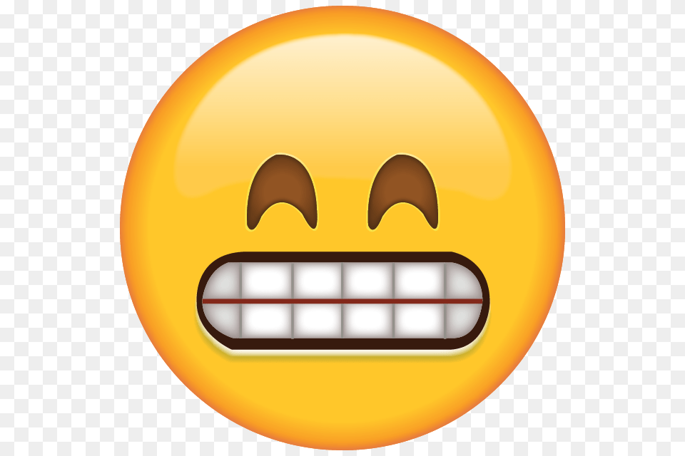 Download Grinning Emoji With Smiling Eyes Emoticons, Logo, Disk Png