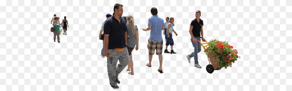 Download Group People Walking Group Photoshop People, Shorts, Plant, Clothing, Potted Plant Free Png