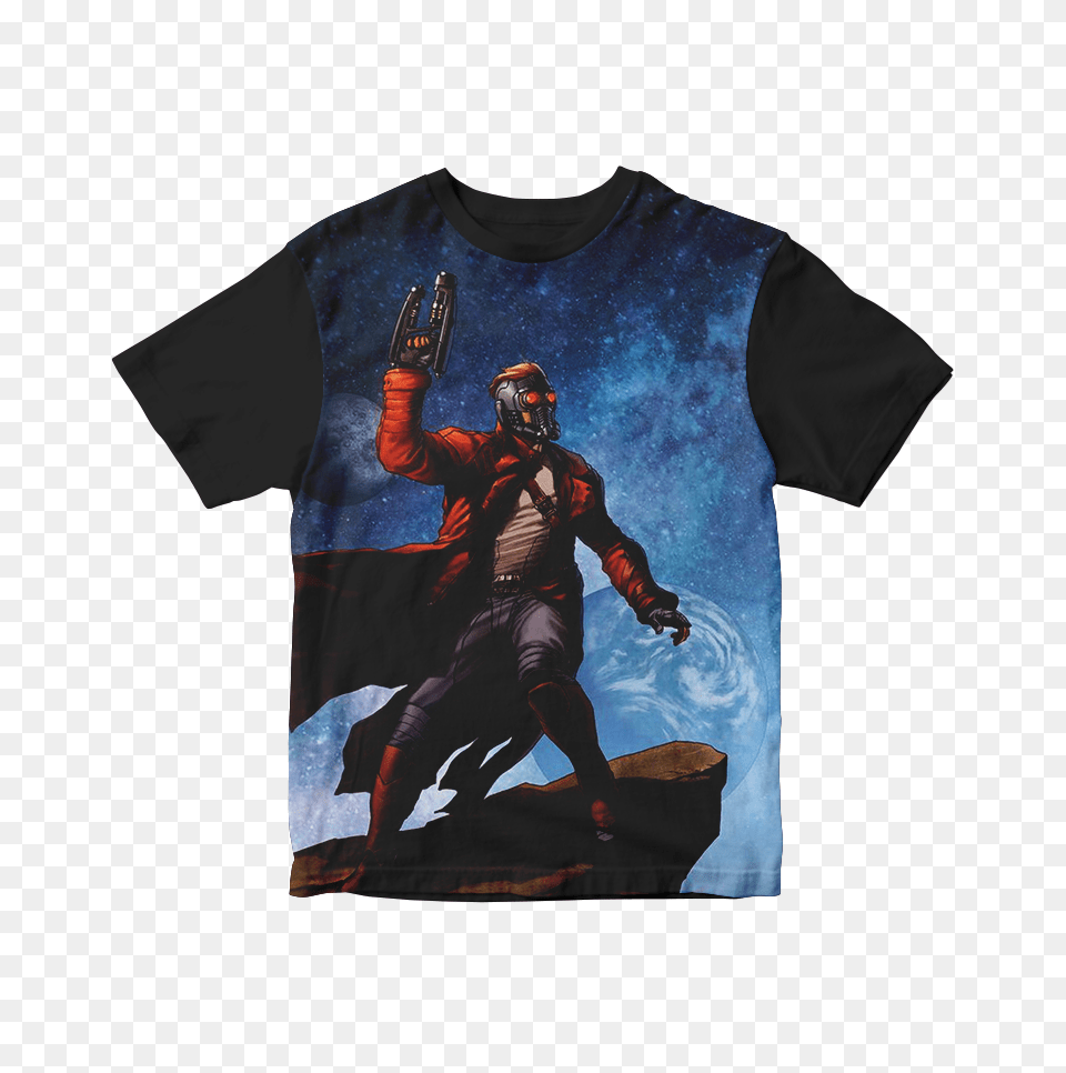 Download Guardians Of The Galaxy Quill Comic Hd Star Lord Comic Costume, Clothing, T-shirt, Adult, Male Png
