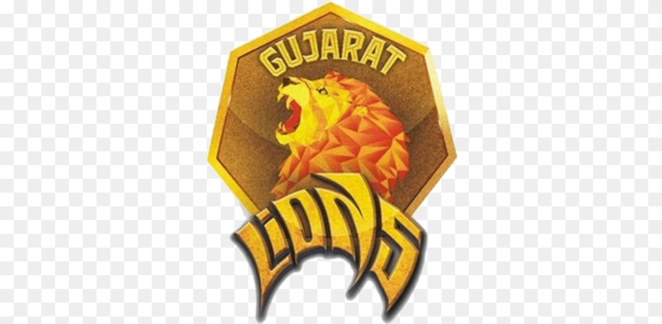 Download Gujarat Lions Logo Gujarat Lions Logo, Badge, Symbol Free Transparent Png