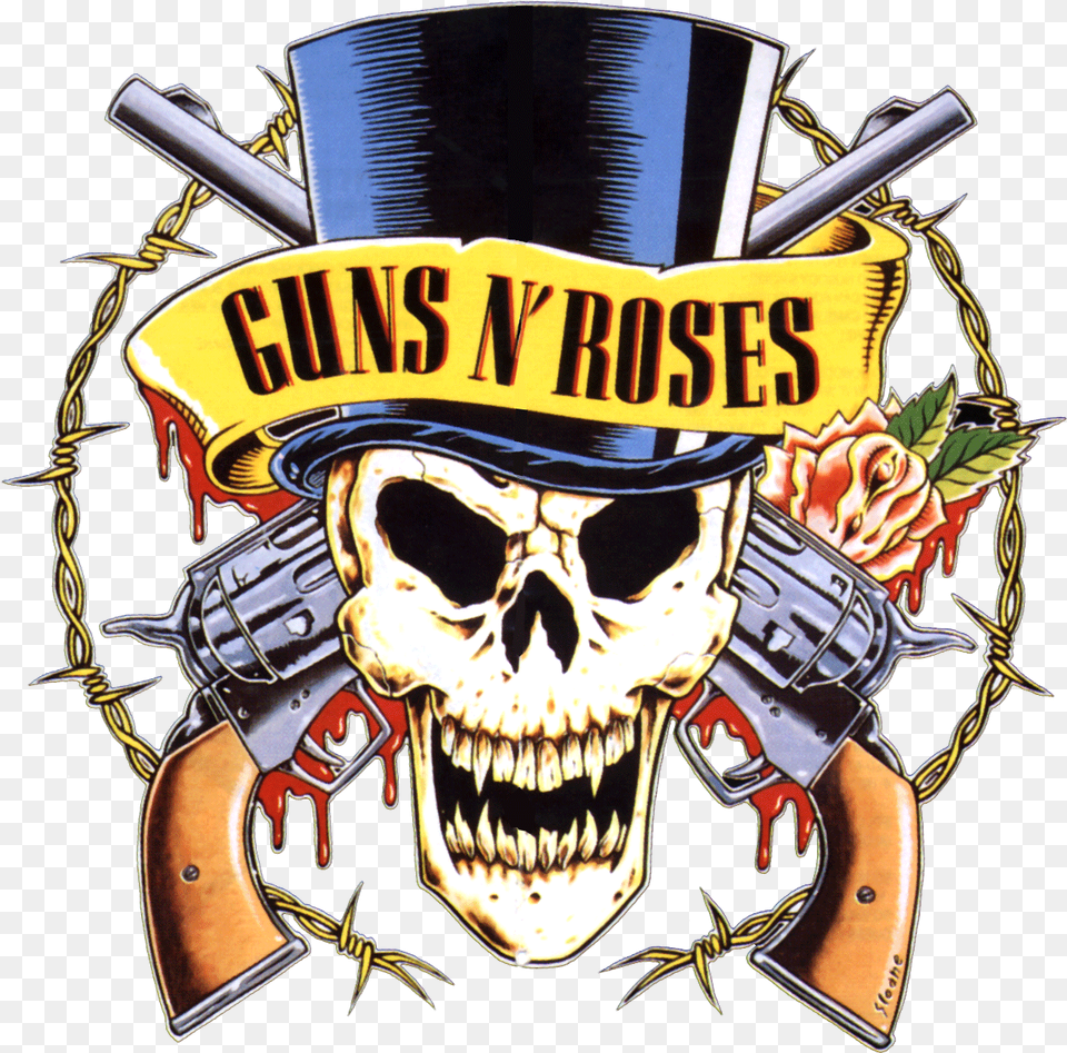 Download Guns N Roses Logo, Emblem, Symbol, Person, Pirate Png