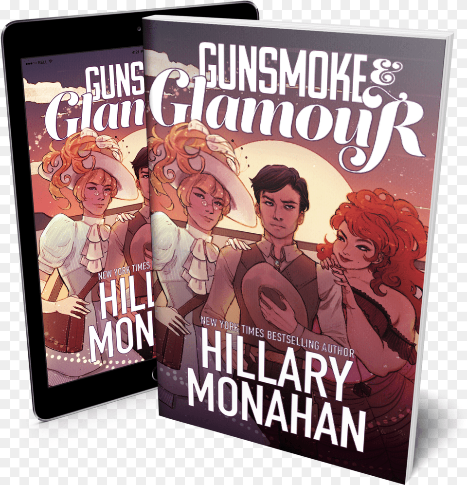 Download Gunsmoke U0026 Glamour By Hillary Monahan Fireside Gun Smoke, Book, Comics, Publication, Adult Png Image