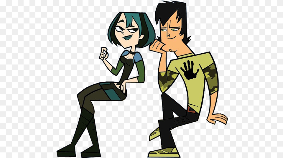 Gwent Love Story Cutouts Total Drama Island Trent Total Drama Trent Sitting, Book, Comics, Publication, Person Free Png Download