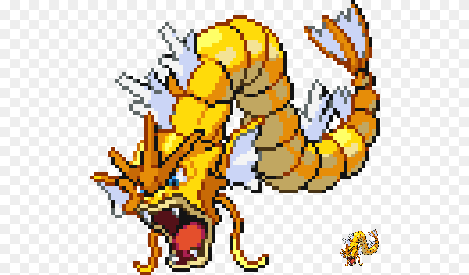 Download Gyarados Shiny Magikarp Coloration By Trainerashfry Pokemon Golden, Insect, Animal, Bee, Wasp Png