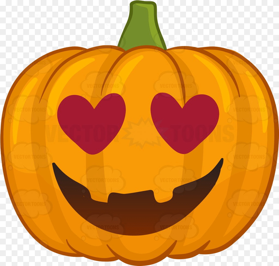 Download Halloween Images Jack O Lantern In Love Hd Jack O Lantern Happy Face, Food, Plant, Produce, Pumpkin Png Image