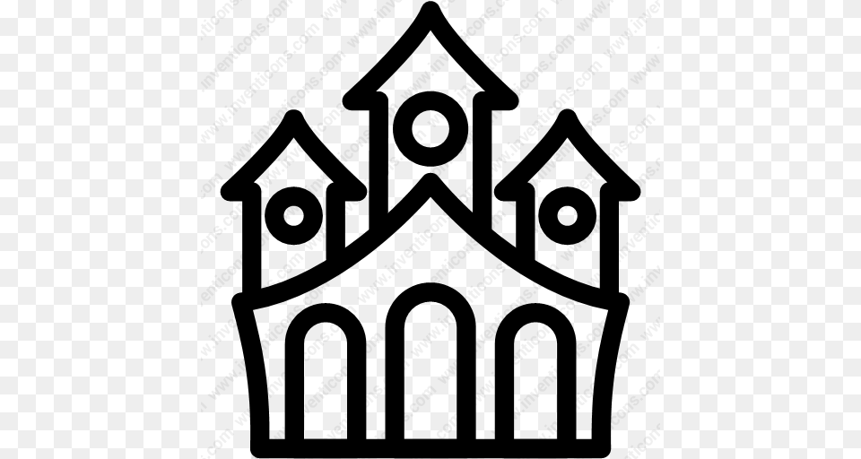 Download Halloweenhauntedhorrorhouseoldold House Icon, Gray Free Png