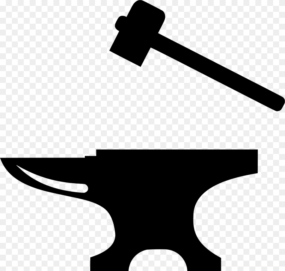 Download Hammer And Anvil Clipart, Gray Png
