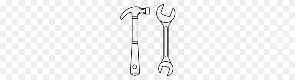 Download Hammer Outline Clipart Hammer Clip Art Illustration, Electronics, Hardware, Blade, Dagger Free Transparent Png