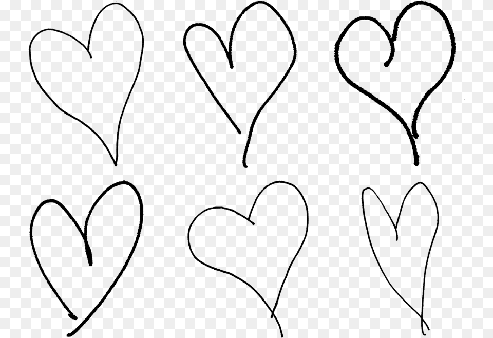 Hand Drawn Heart Images Background Hand Drawn Heart, Silhouette Free Png Download