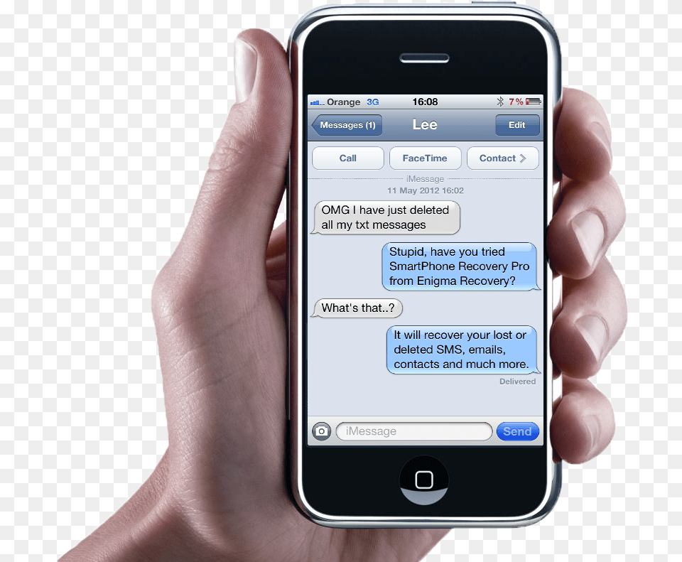 Hand Holding Iphone Holding Iphone Text Message, Electronics, Mobile Phone, Phone Free Png Download