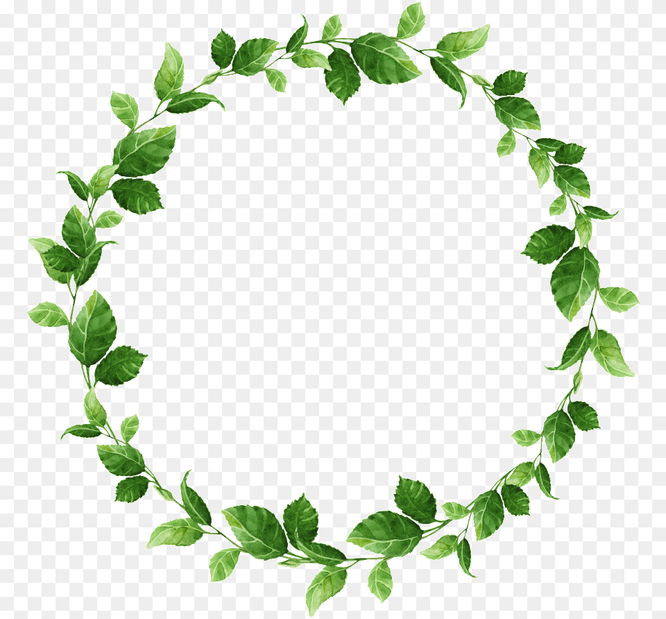 Download Hand Leaf Wreath, Plant, Green Png Image