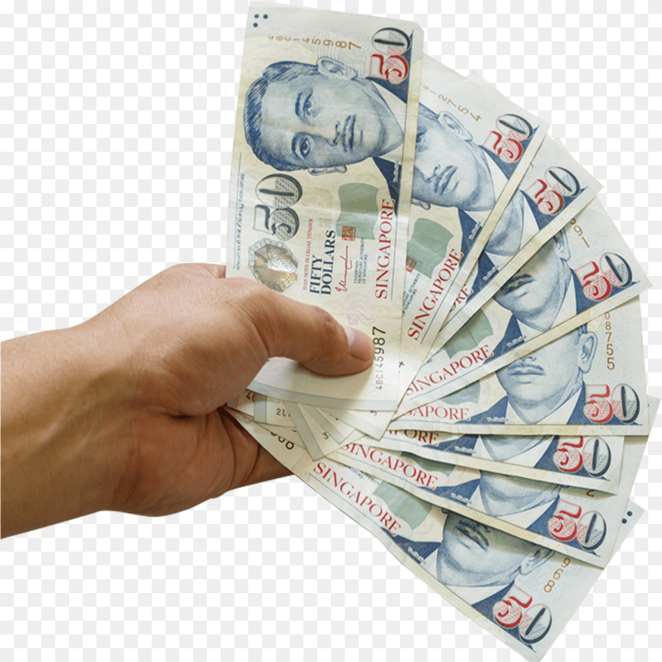 Download Hand With Money Singapore Dollar Singapore Dollar Background, Baby, Face, Head, Person Free Transparent Png