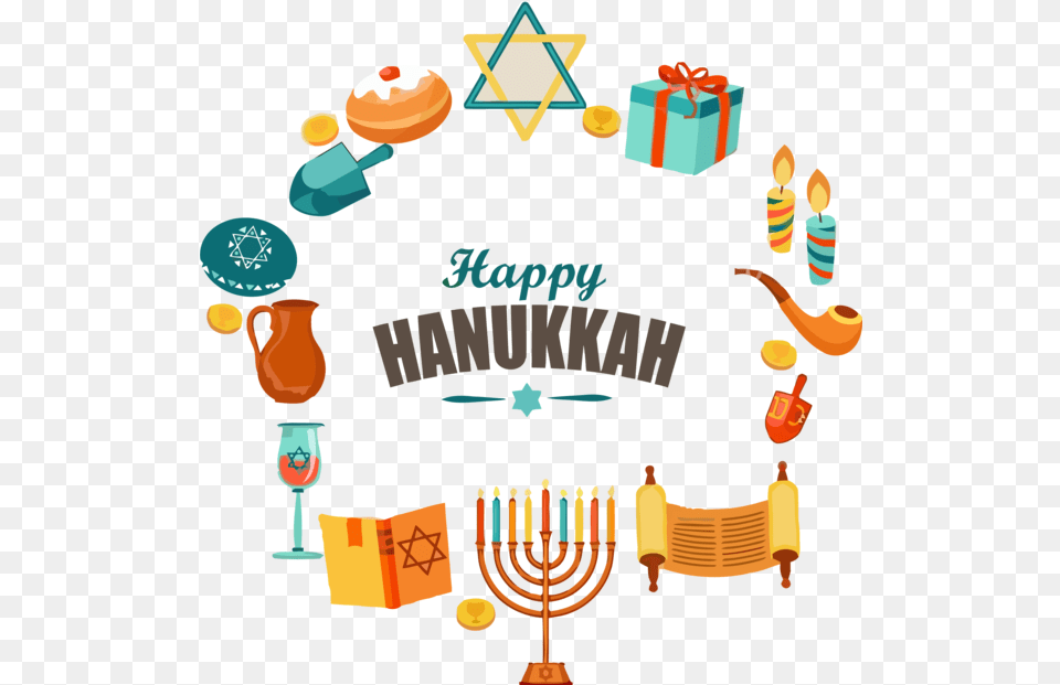 Download Hanukkah Orange Celebrating Sharing For Happy Happy, People, Person, Festival, Hanukkah Menorah Png Image