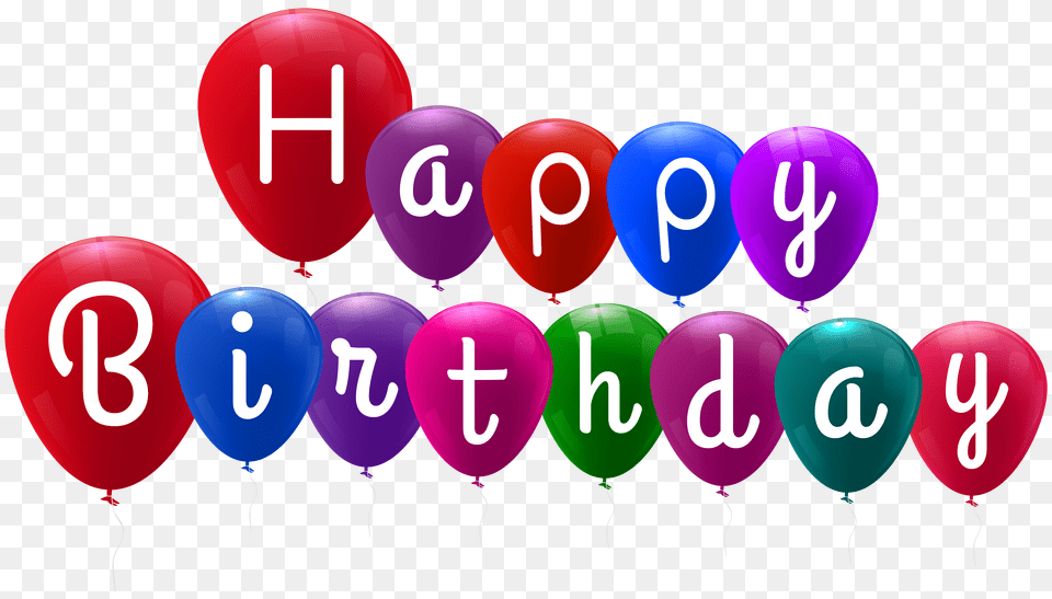 Download Happy Birthday Balloons Happy Birthday With Balloons, People, Person, Balloon, Text Png Image