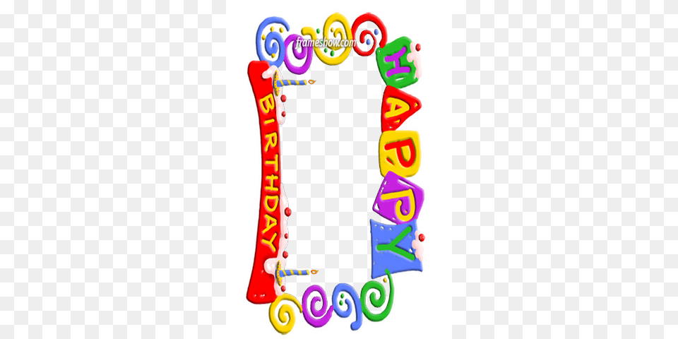 Happy Birthday Frame Clipart Line Toy Clip Art Text, People, Person, Birthday Cake, Cake Free Png Download