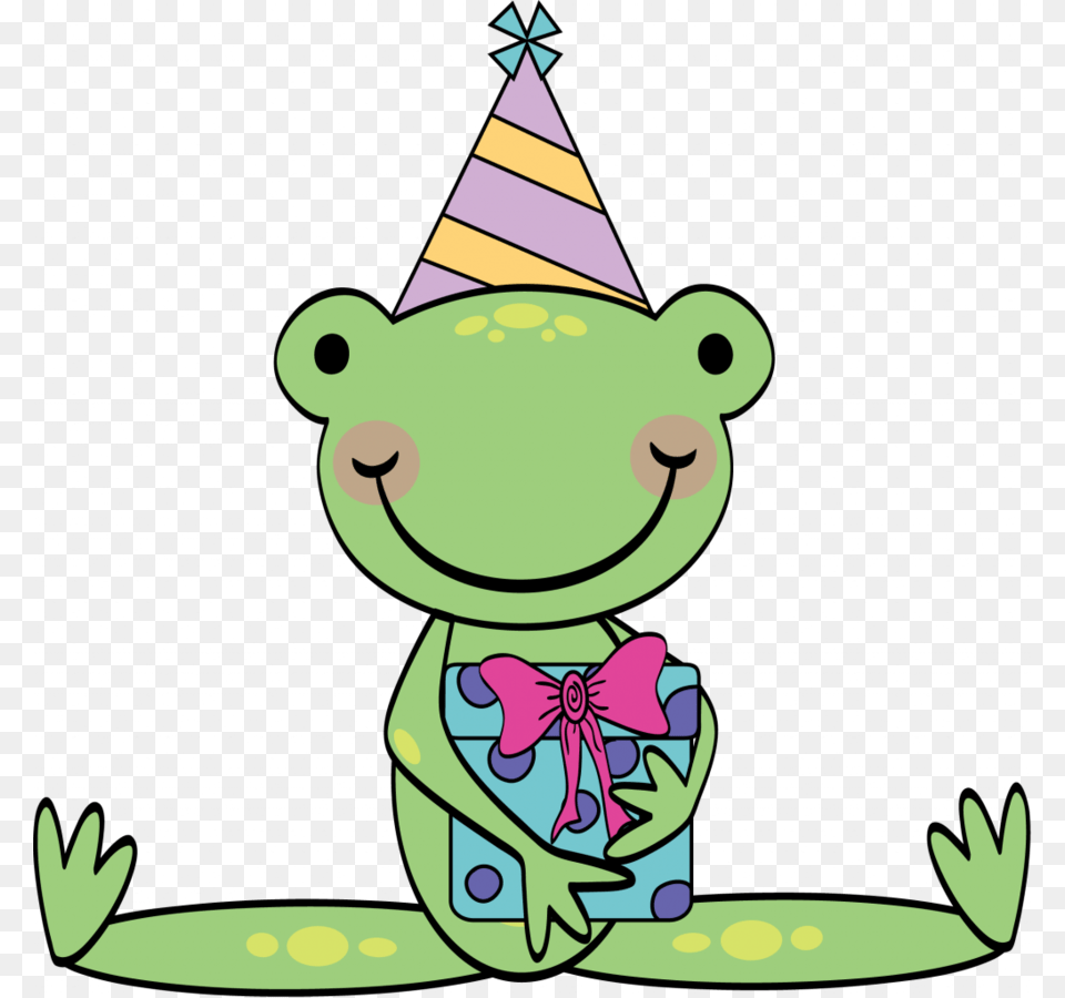 Download Happy Birthday Frog Clipart Frog Birthday Clip Art, Clothing, Hat, Animal, Bear Png Image