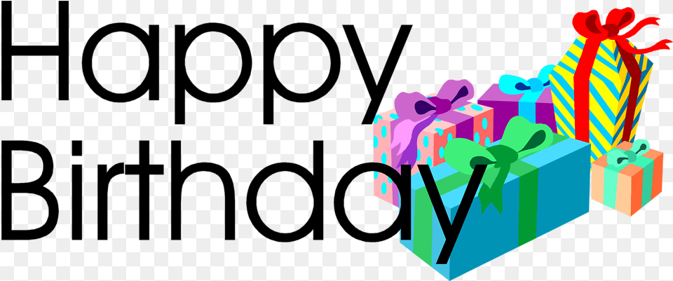 Download Happy Birthday Happy Birthday Happy Birthday Text In Graphics, Gift, Dynamite, Weapon Free Transparent Png