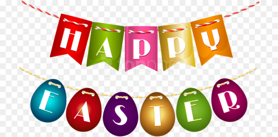 Download Happy Easter Streamer Background Happy Easter Clipart, People, Person, Text, Banner Free Transparent Png