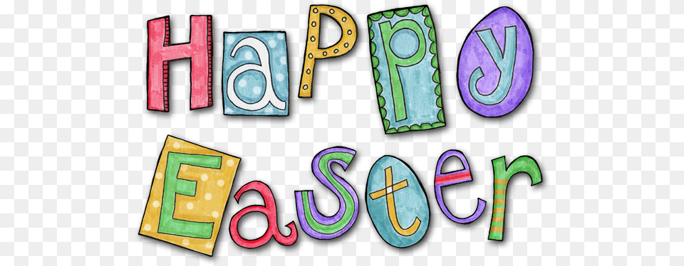 Download Happy Easter Word Art, Number, Symbol, Text Free Png
