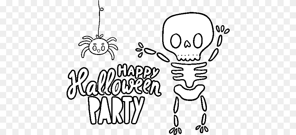 Download Happy Halloween Party Coloring, Stencil, Baby, Person, Face Free Transparent Png