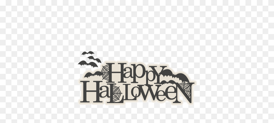 Download Happy Halloween Title Svg Scrapbook Cut File Cute Cute Title For Halloween, Sticker, Dynamite, Weapon, Logo Png Image