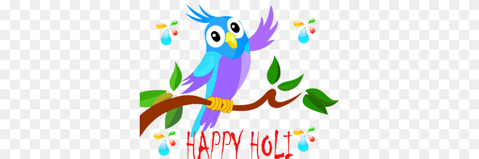 Download Happy Holi Text Transparent Image And Clipart, Animal, Bird, Jay, Beak Png