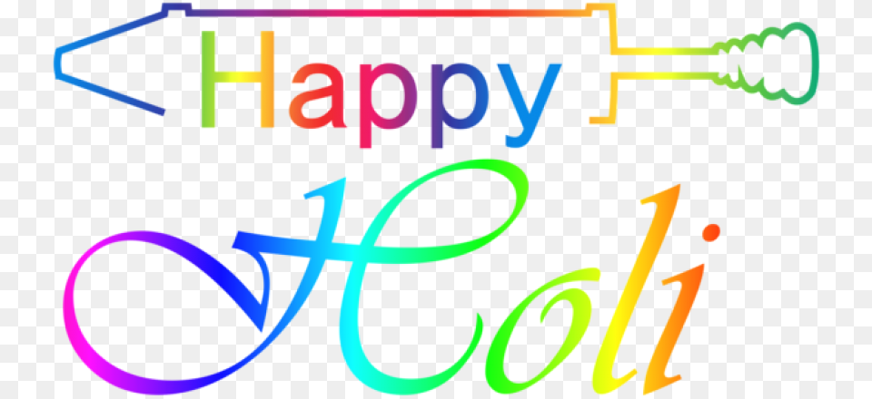 Download Happy Holi Transparent Clipart Photo Happy Holi Images, Light, Neon, Smoke Pipe, Text Png