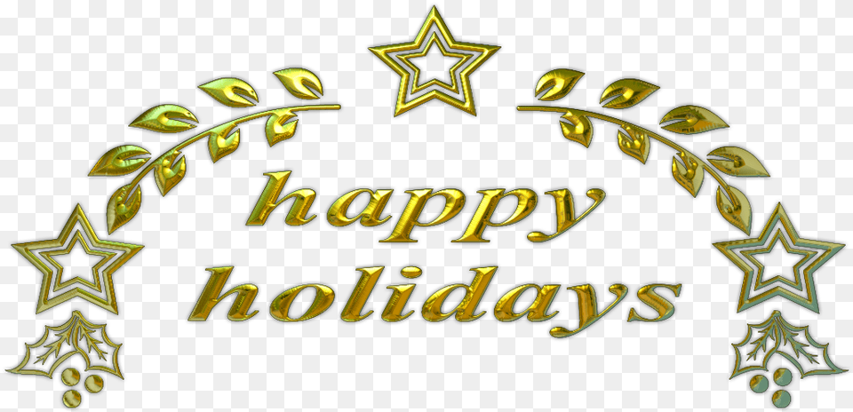 Download Happy Holidays Text 3 Holiday, Symbol, Logo Png Image