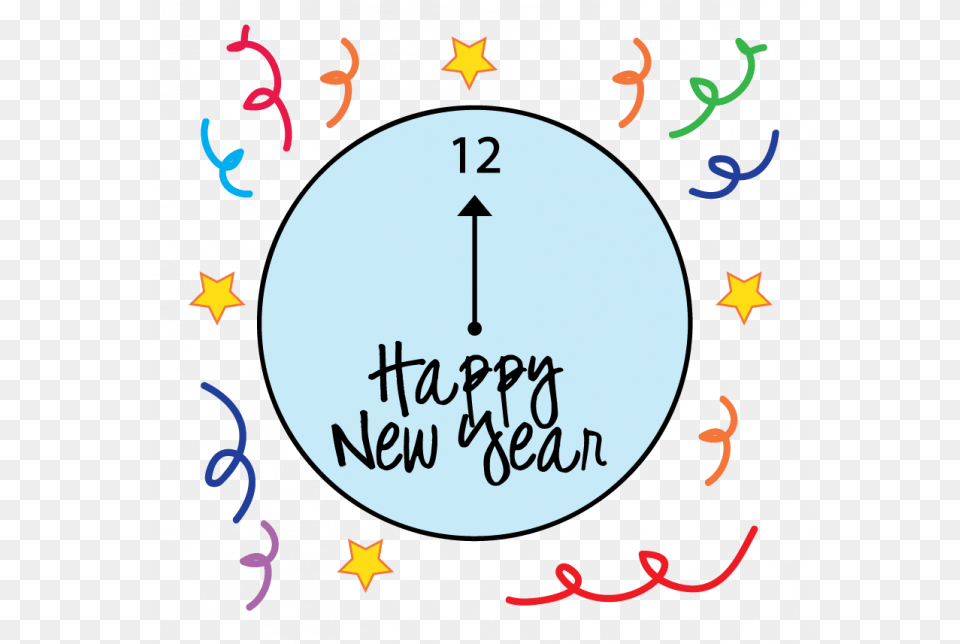 Download Happy New Year Coloring Pages New Years Eve Clip Art Black And White, Text, Symbol Free Png