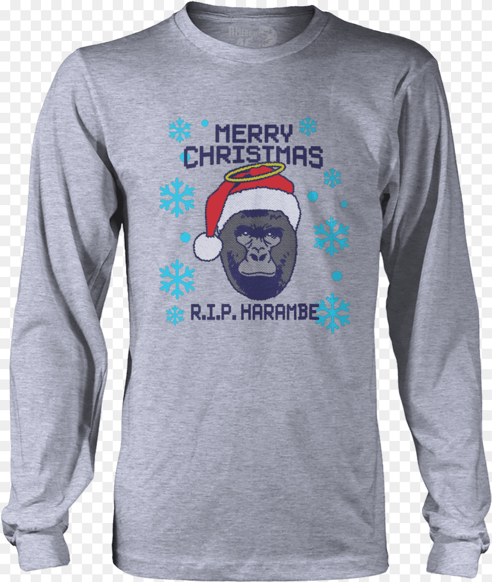 Download Harambe Christmas Life Is Better With A Chihuahua Burzum Polera Manga Larga, T-shirt, Sleeve, Clothing, Long Sleeve Png Image