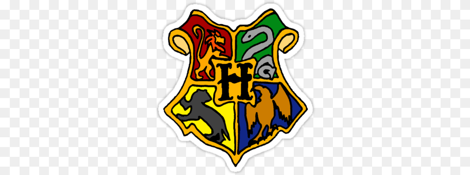 Download Harry Potter Hogwarts Crest Design Hogwarts Crest Easy To Draw, Armor, Shield, Dynamite, Weapon Free Transparent Png