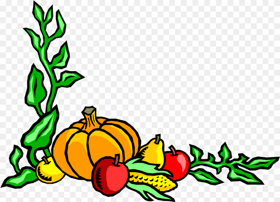 Harvest Corn Apples Vector Marcos Bordes De Frutas Y Verduras, Art, Graphics, Floral Design, Pattern Free Png Download