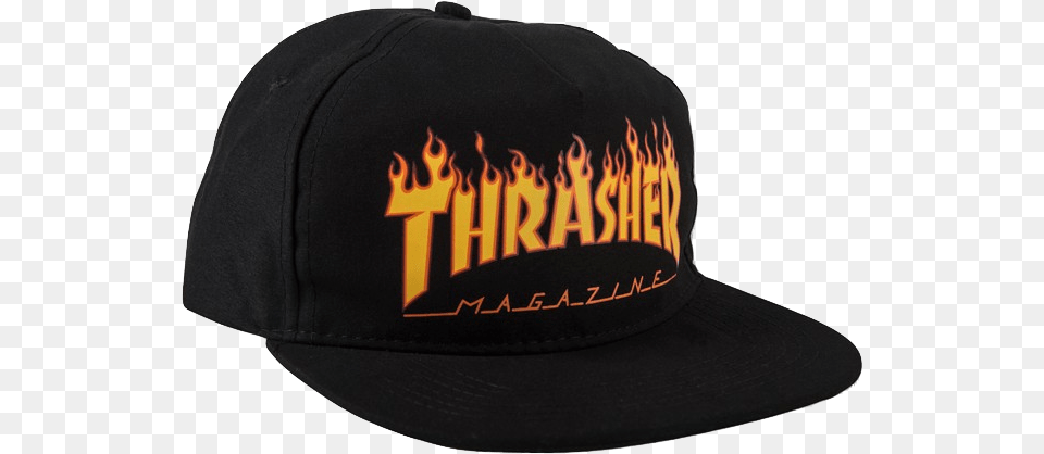 Download Hats Thrasher Flame Logo Thrasher Hat With Background, Baseball Cap, Cap, Clothing Free Transparent Png