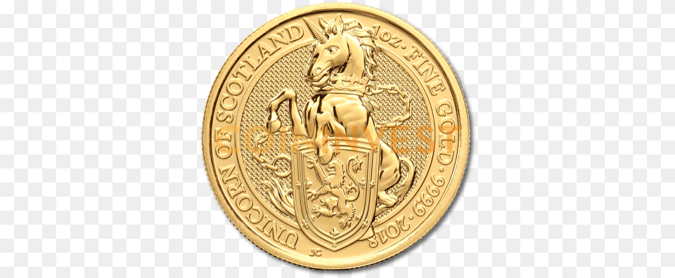 Download Hd 1 Oz Queenu0027s Beasts Unicorn Gold Coin 1 Oz Solid, Accessories, Jewelry, Locket, Pendant Free Png