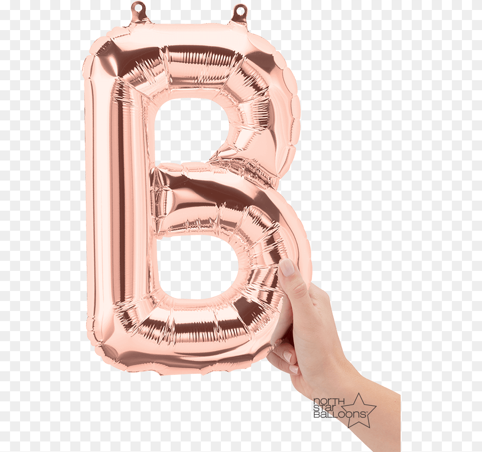 Download Hd 15 Rose Gold Banner For B Rose Gold Balloon, Number, Symbol, Text, Person Free Png